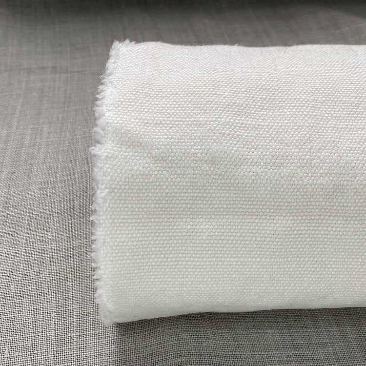 Pur lin blanc nacré lavé à la pierre