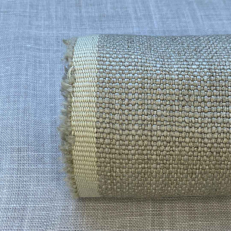 Lin mélangé vert sauge français finition classique