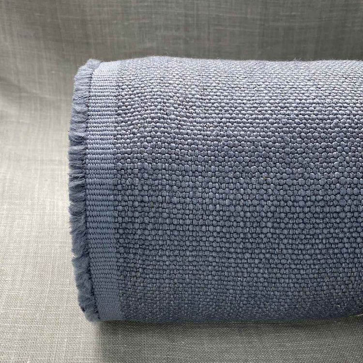 Lin mélangé gris bleu finition classique