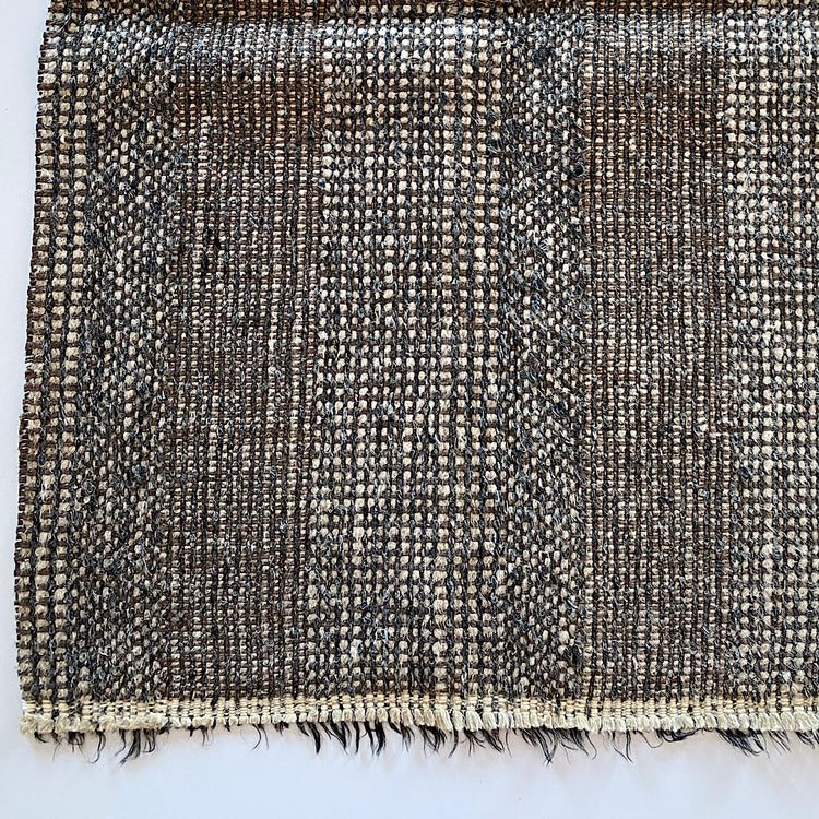 Lin mélangé lavé changeant gris/beige