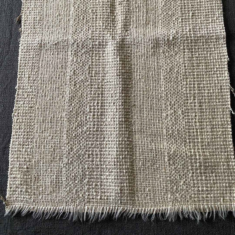 Lin mélangé lavé changeant beige/blanc
