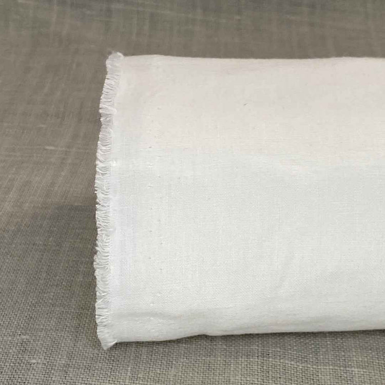Pur lin lavé blanc nacré