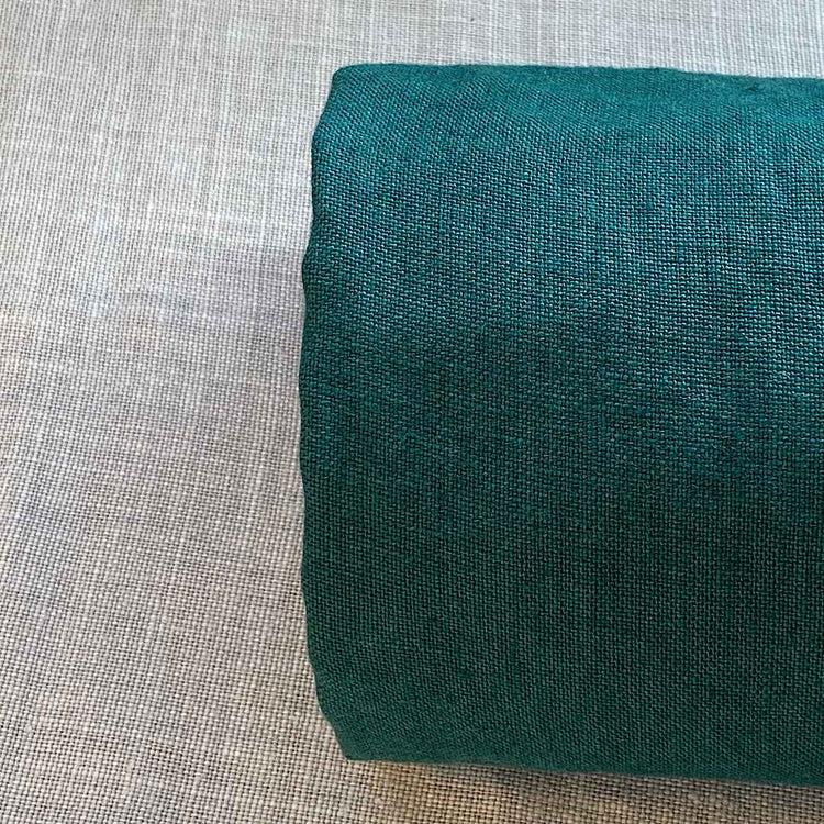 Pur lin vert sapin lavé à la pierre