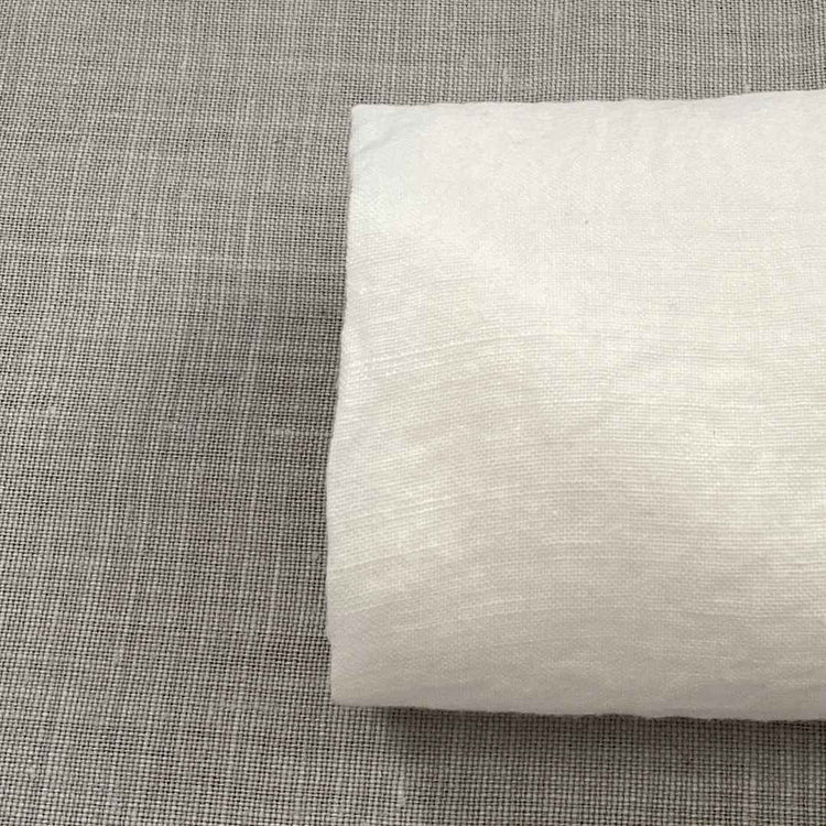 Pur lin blanc lavé à la pierre