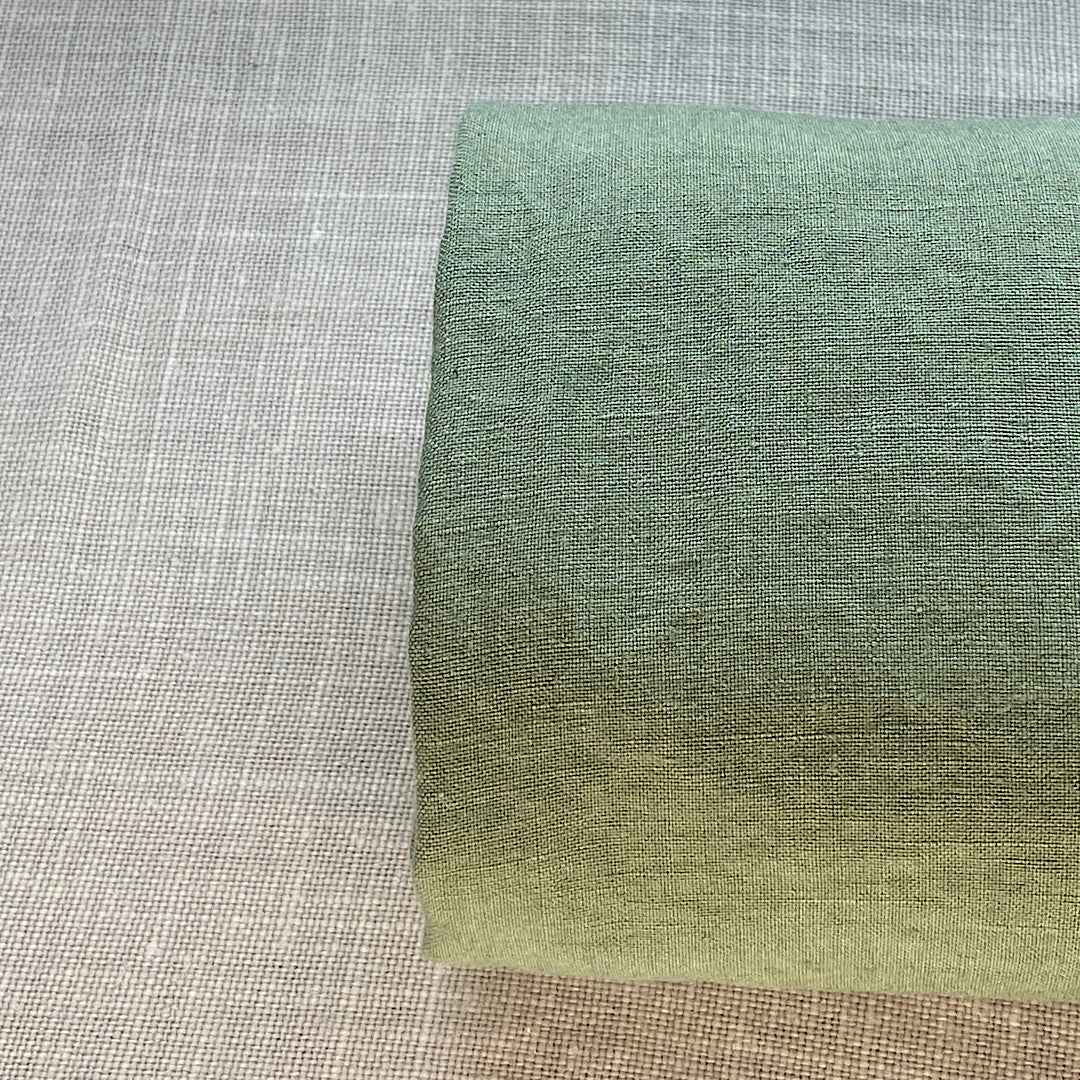 Pur lin vert gazon lavé à la pierre