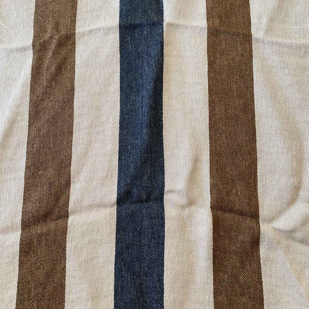 Pur lin rayé lavé à la pierre