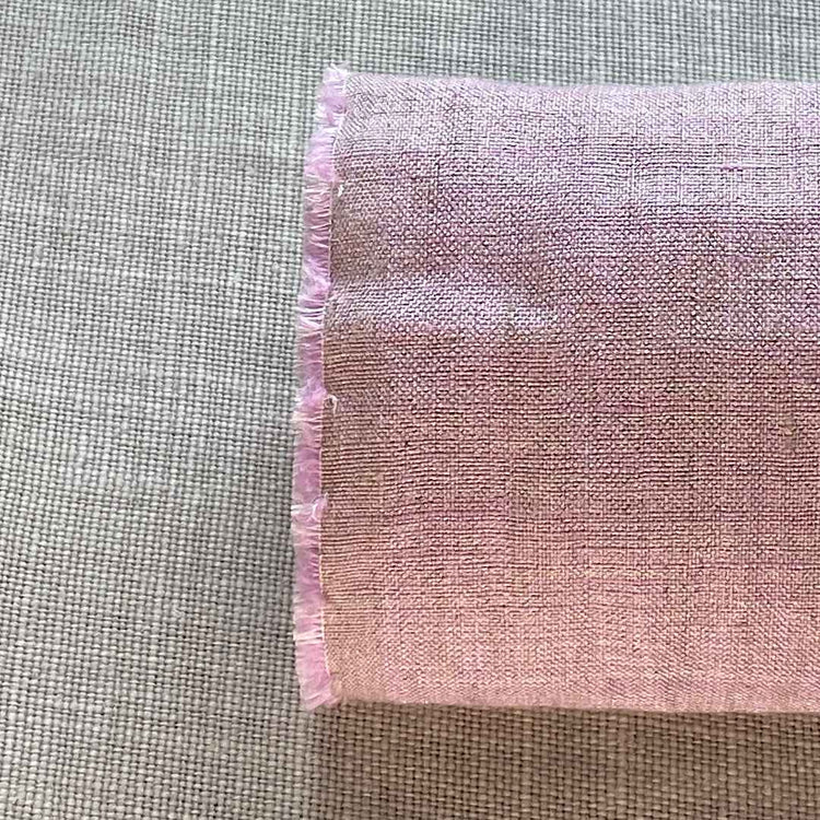 Lin mélangé blanchi rose lila brillant