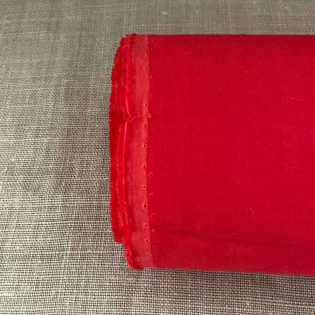 Pur lin rouge Marylin lavé à la pierre