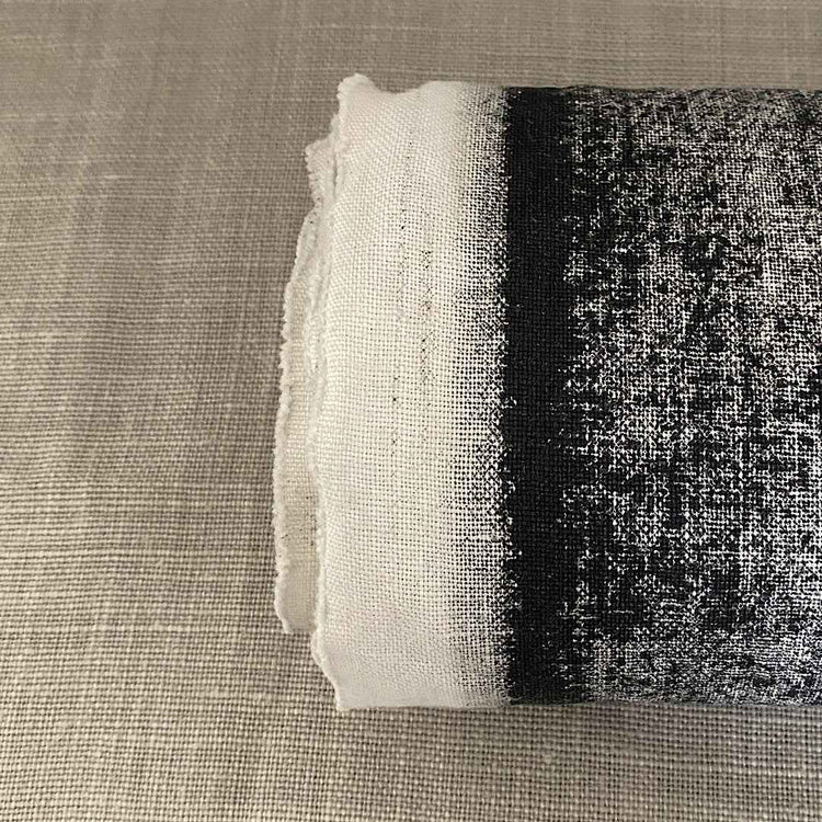 Lin mélangé biface gris lavé à la pierre