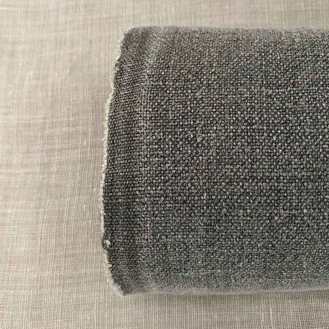 Pur lin gris zinc spécial lavé à la pierre