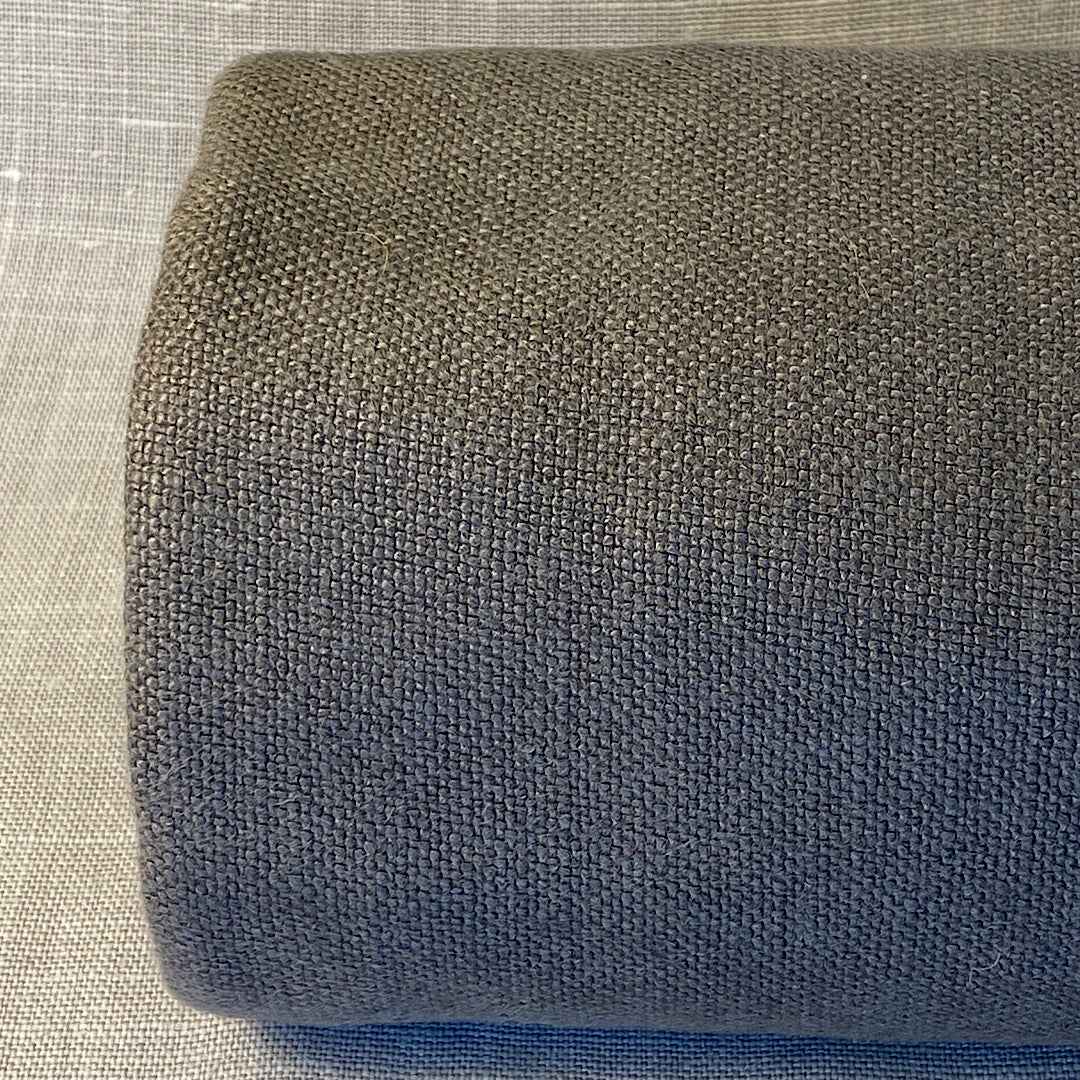 Pur lin gris foncé lavé à la pierre + back coat