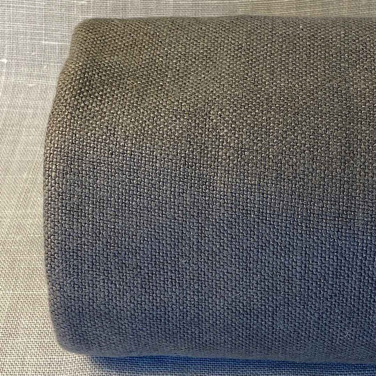 Pur lin gris foncé lavé à la pierre + back coat