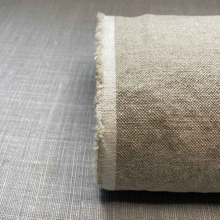 Lin mélangé gris lavé à la pierre