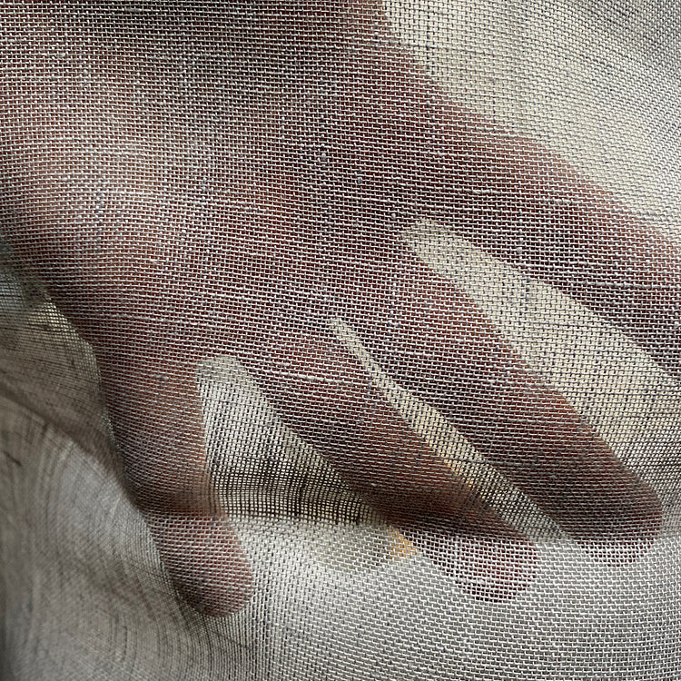 Pur voile de lin gris changeant finition douce