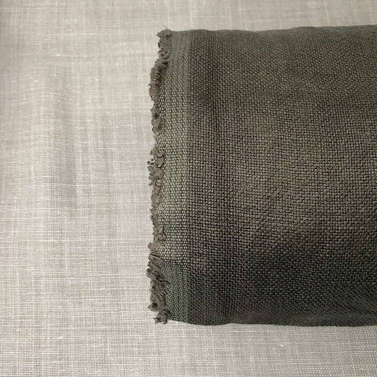 Pur lin marron charbon de bois kalahari