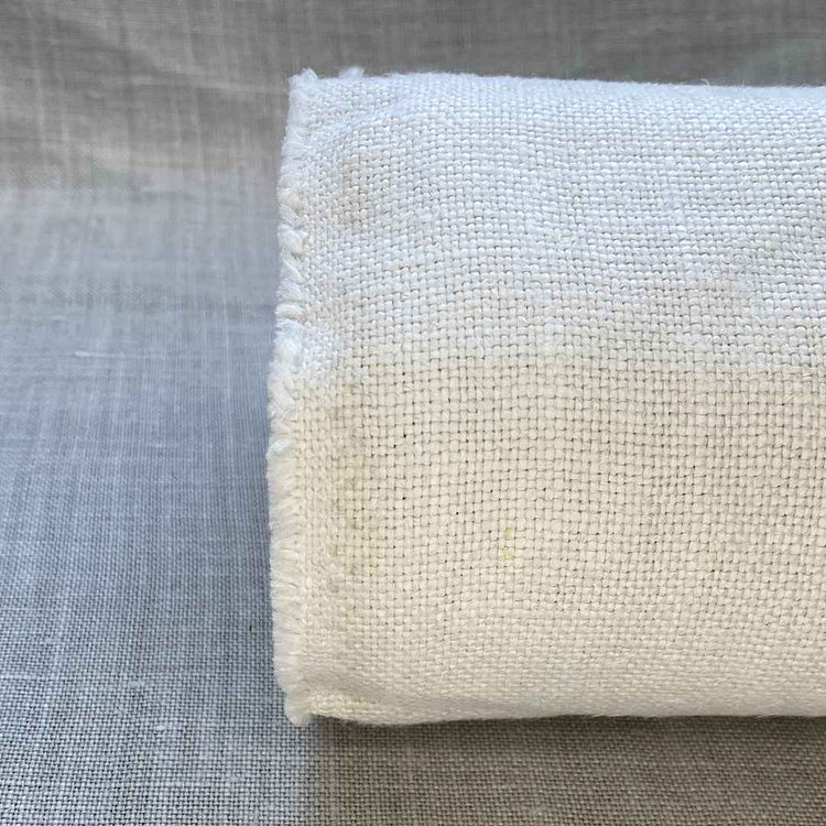 Pur lin lavé blanc crème neige