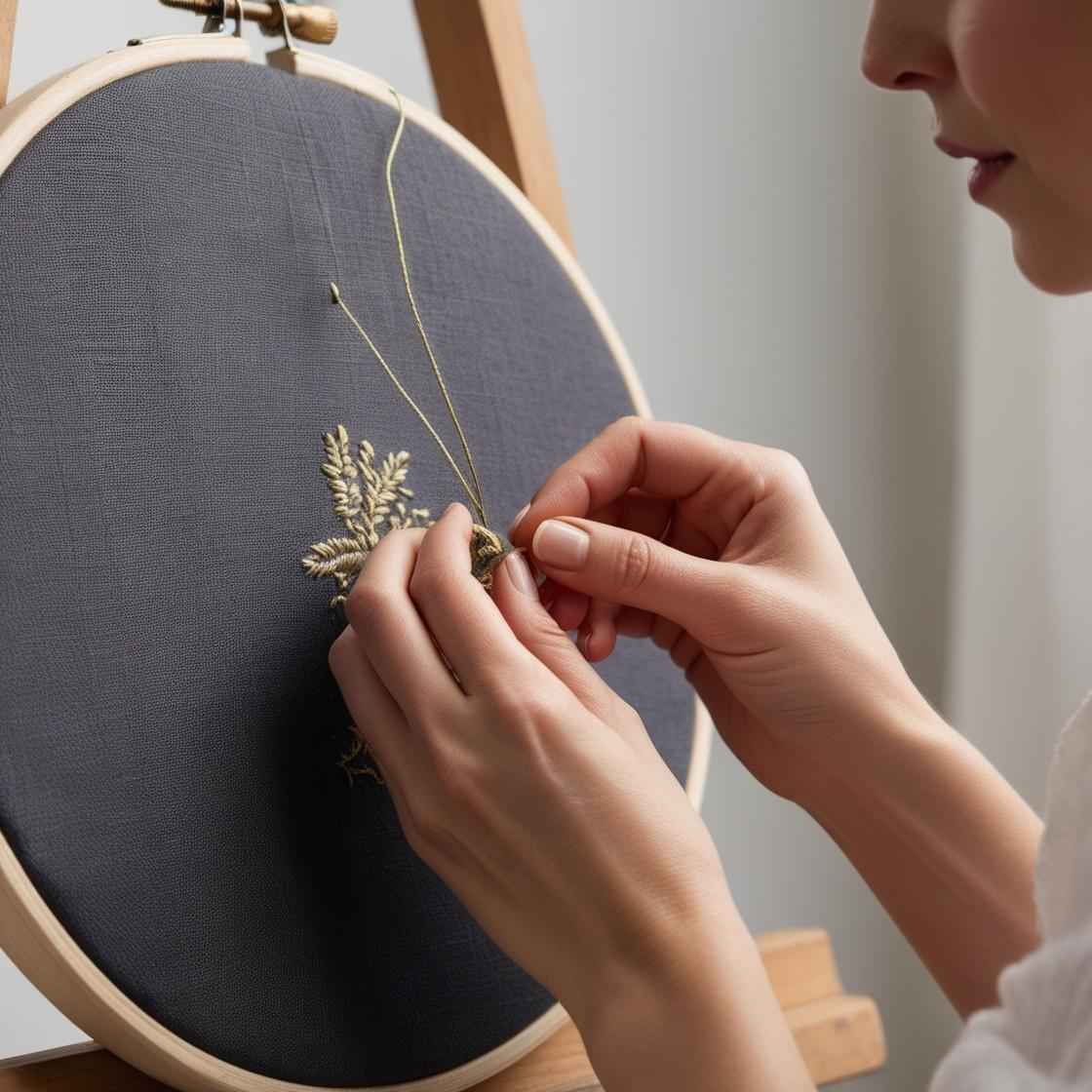 Pur lin vermeer noir toile broderie