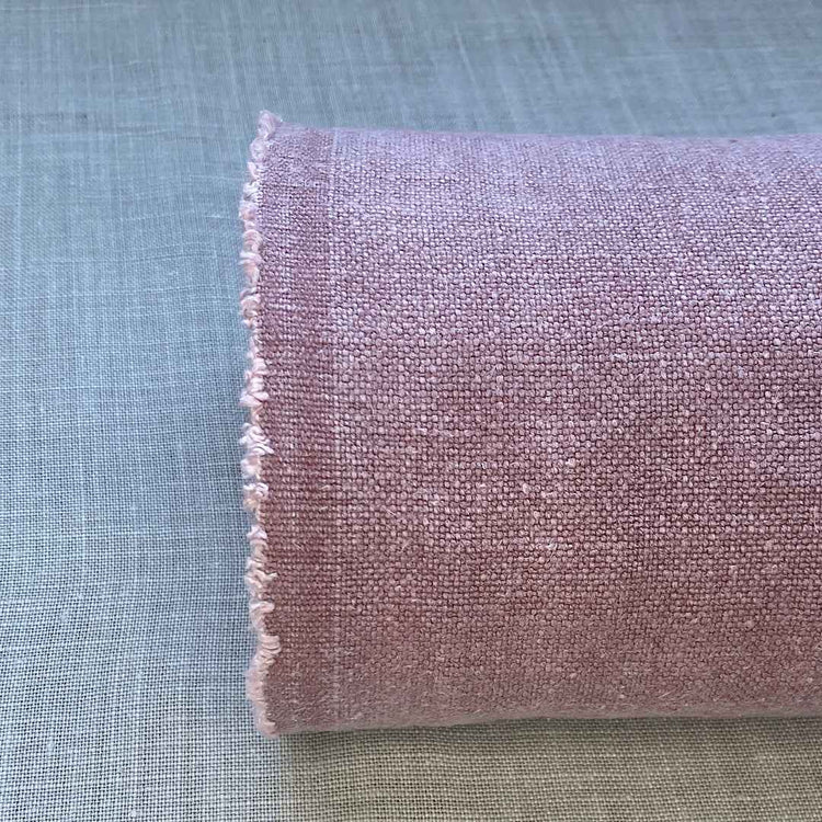 Pur lin rose spécial lavé à la pierre
