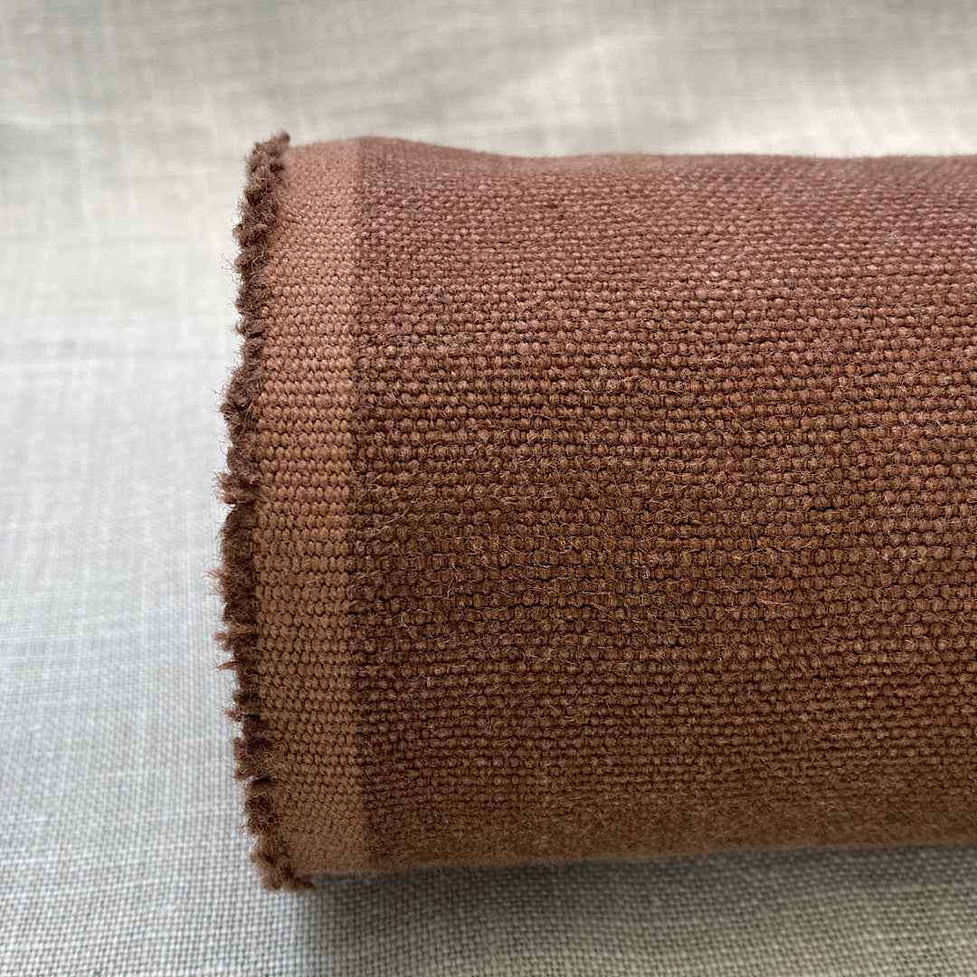 Pur lin marron cuir lavé à la pierre
