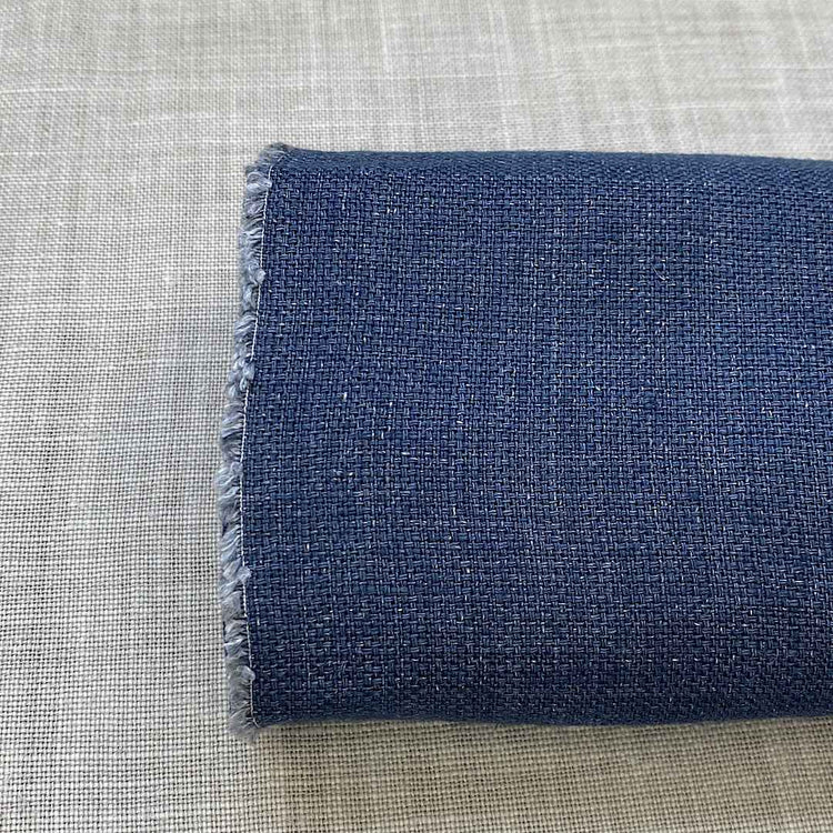 Pur lin changeant bleu marine sanfor airo