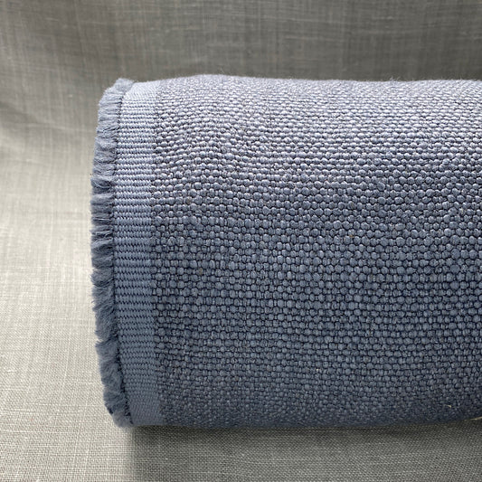 Lin mélangé gris bleu finition classique
