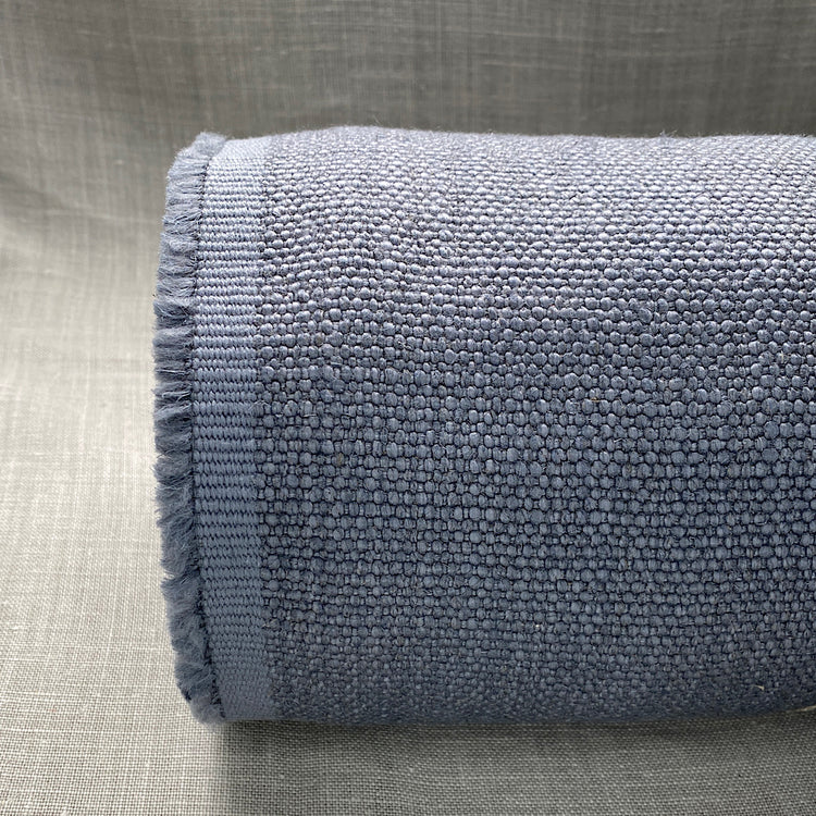 Lin mélangé gris bleu finition classique