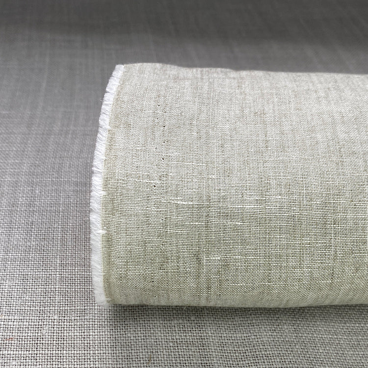 Pur lin beige changeant lavé en atelier