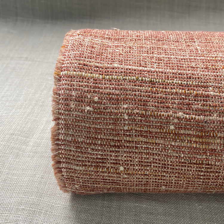 Lin mélangé changeant marron/orangé sanfor airo
