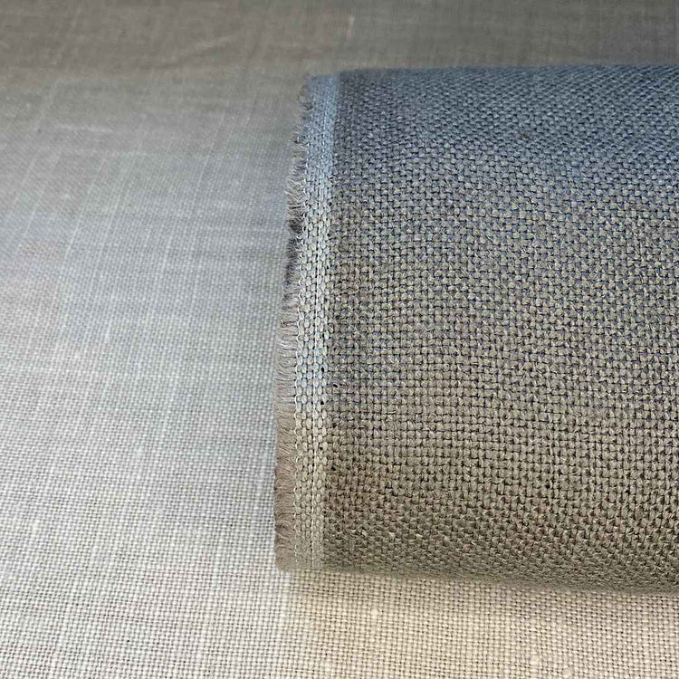 Pur lin lavé gris foncé téflon