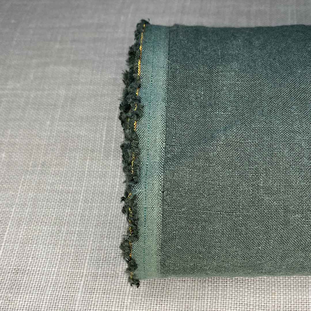 Pur lin vert jade lavé à la pierre