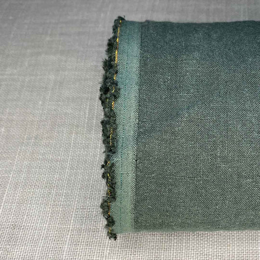 Pur lin vert jade lavé à la pierre