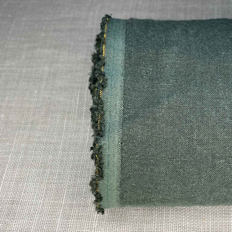 Pur lin vert jade lavé à la pierre