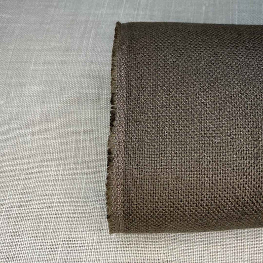 Pur lin lavé marron charbon de bois téflon