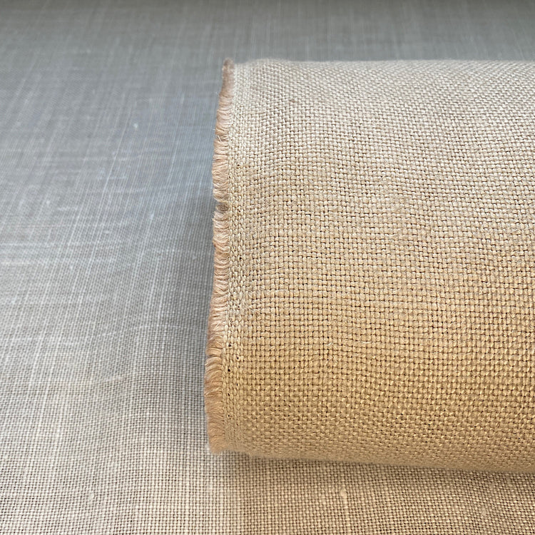 Pur lin gris prairie lavé en atelier