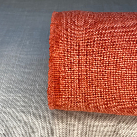 Pur lin blanchi rouge tomate