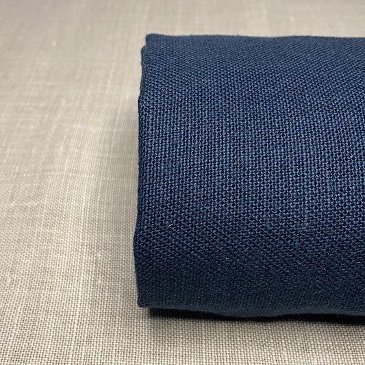 Lino puro azul marino vintage
