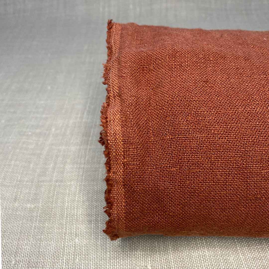 Pur lin rouge paprika Sahara