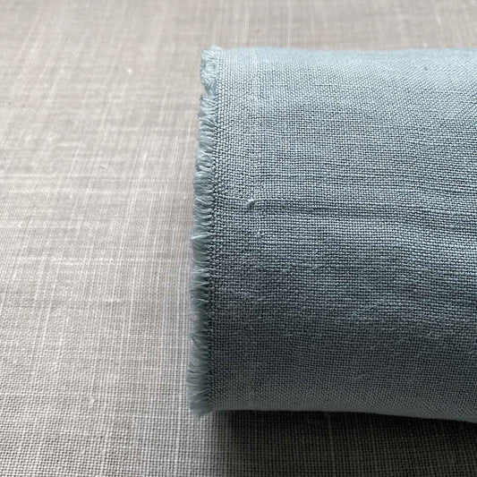 Pur lin vert gris froissé
