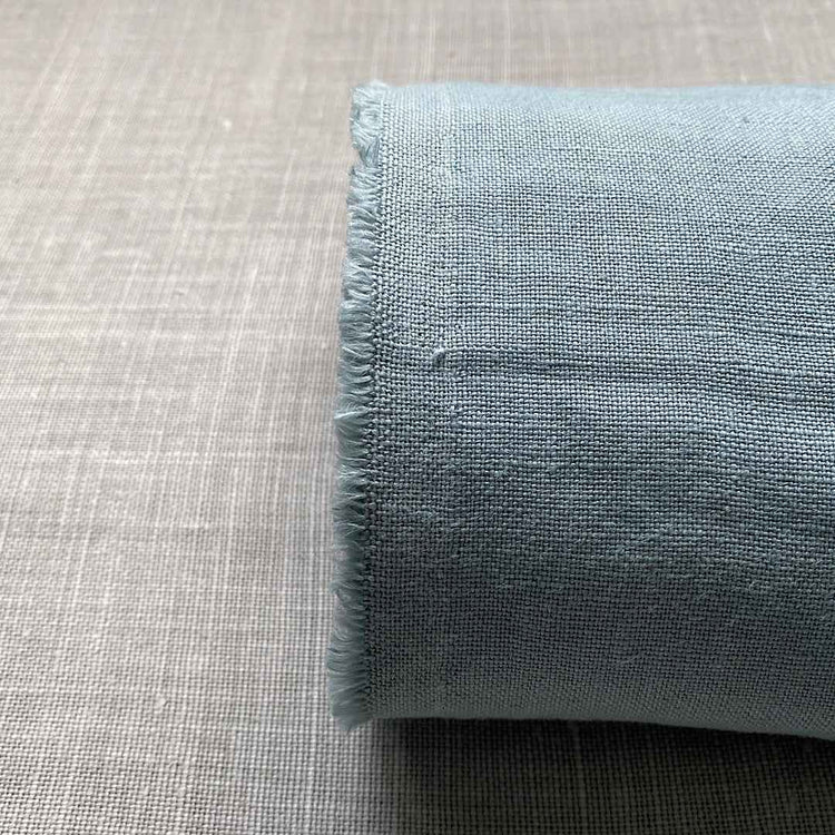 Pur lin vert gris froissé