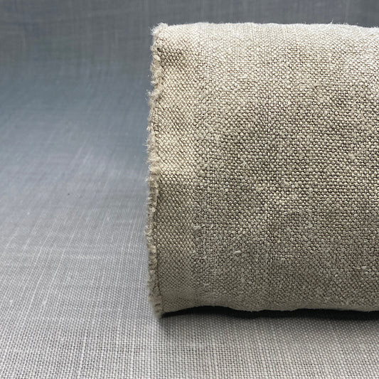 Pur lin gris taupe lavé à la pierre