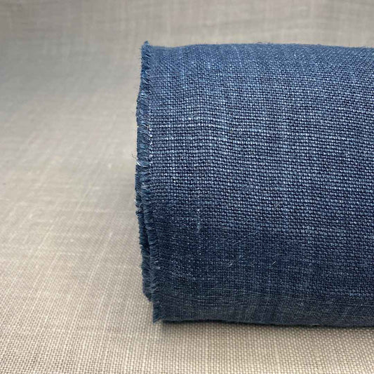 Pur lin blanchi bleu minuit