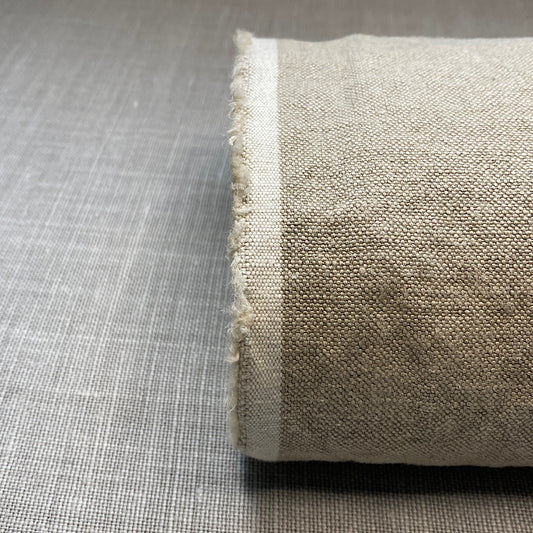 Lin mélangé gris lavé à la pierre