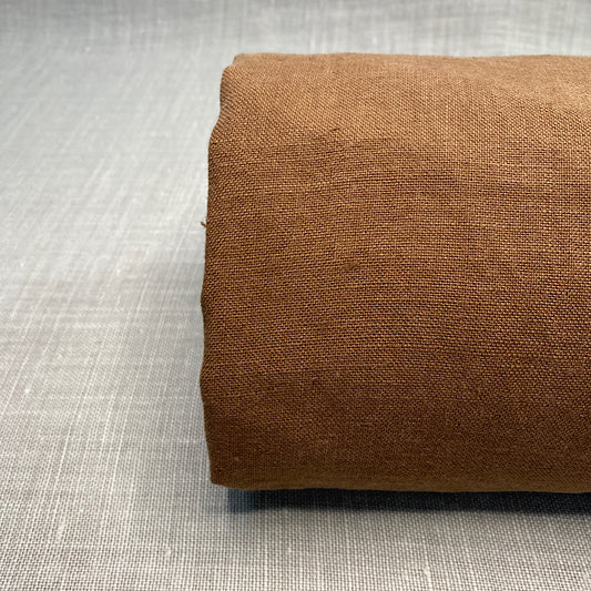 Pur lin lavé marron de corse