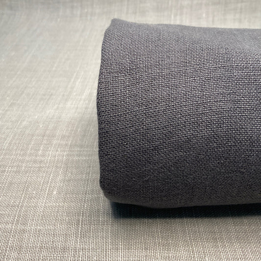 Pur lin hudson gris noir lavé à la pierre