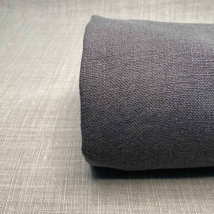 Pur lin hudson gris noir lavé à la pierre