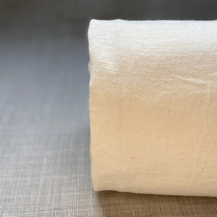 Pur lin lavé blanc nacré de corse