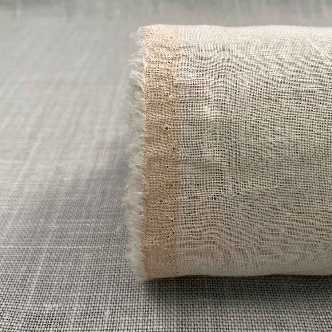 Pur lin beige ivoire sanfor airo