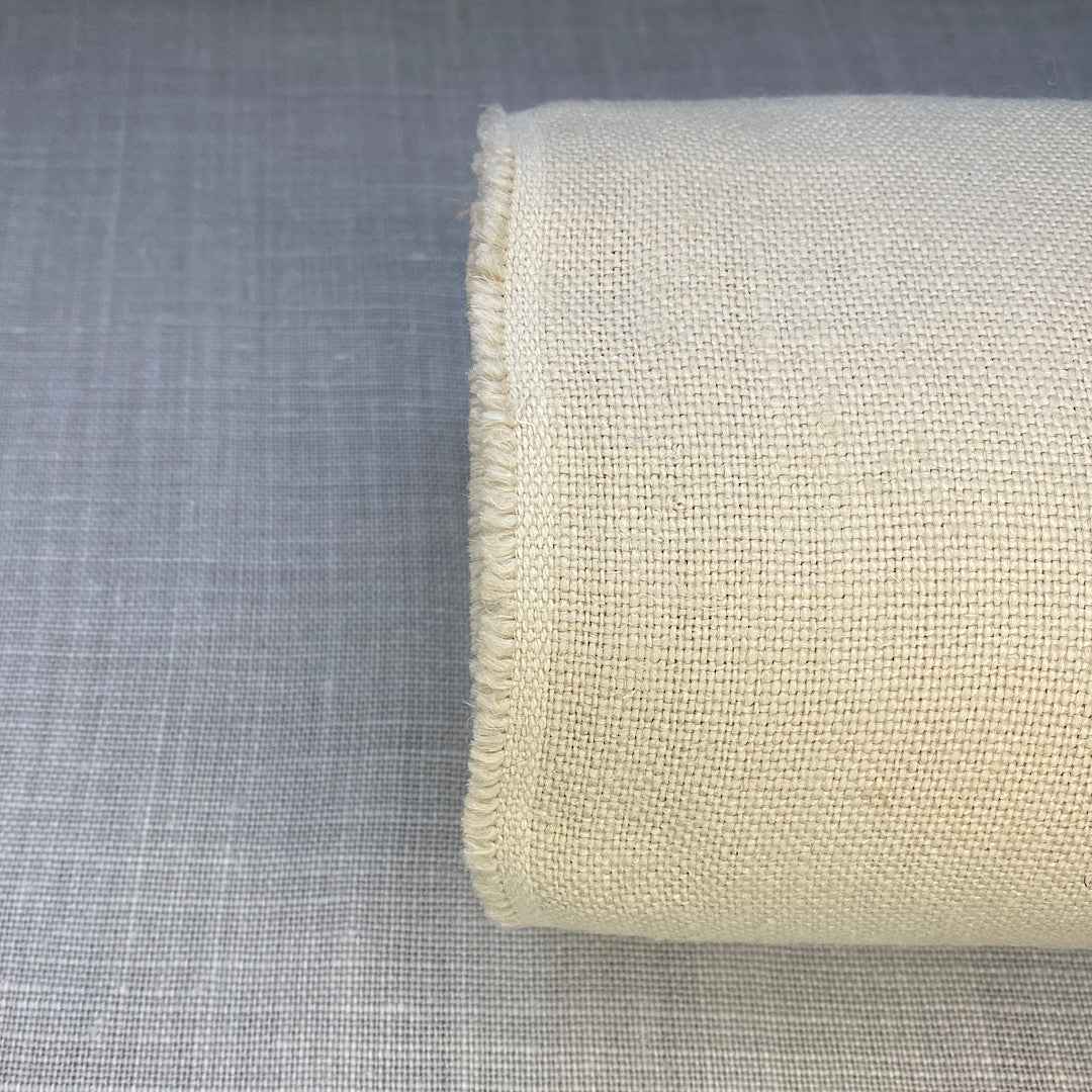 Pur lin beige naturel lavé et assoupli