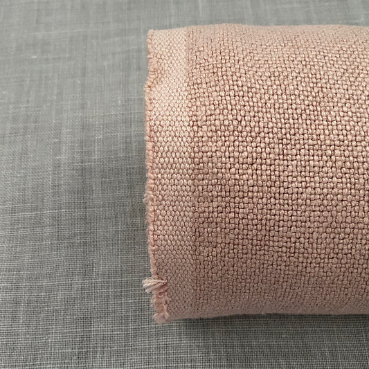 Pur lin rose chiffon lavé à la pierre