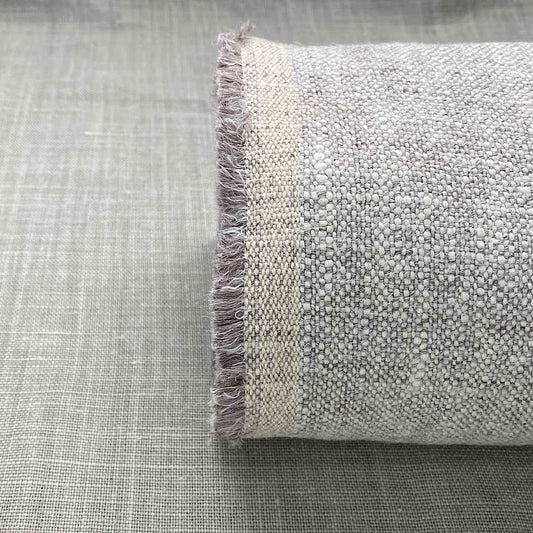 Lin mélangé blanchi gris changeant
